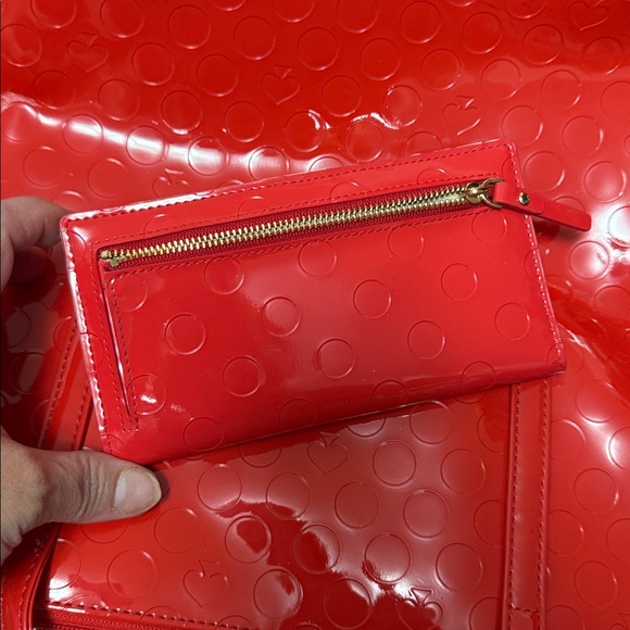 Kate Spade Glossy Red Tote W/ Matching Wallet NWT - Picture 11 of 17